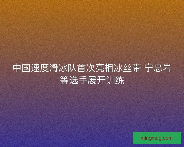 中国速度滑冰队首次亮相冰丝带 宁忠岩等选手展开训练